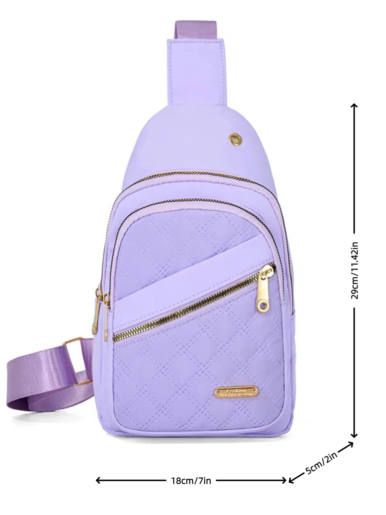 Freizeit-Stepp-Umhängetasche für Damen, Brusttasche mit Kopfhörerloch, Outdoor-Wandertasche, geeignet für den täglichen Gebrauch und Reisen – Detail 12