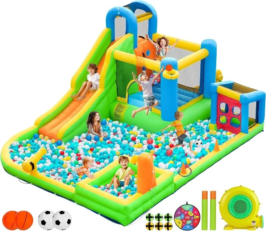 Bouncy House for Kids Indoor Outdoor Wet Dry Combo Water Bounce Inflatable Bounce House