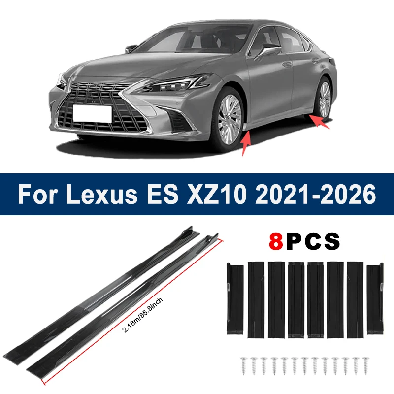 

Накладки-спойлеры на боковые пороги (2,18 м) для Lexus ES XZ10 2021-2026 - Гоночные боковые спойлеры, аксессуары для тюнинга кузова автомобиля