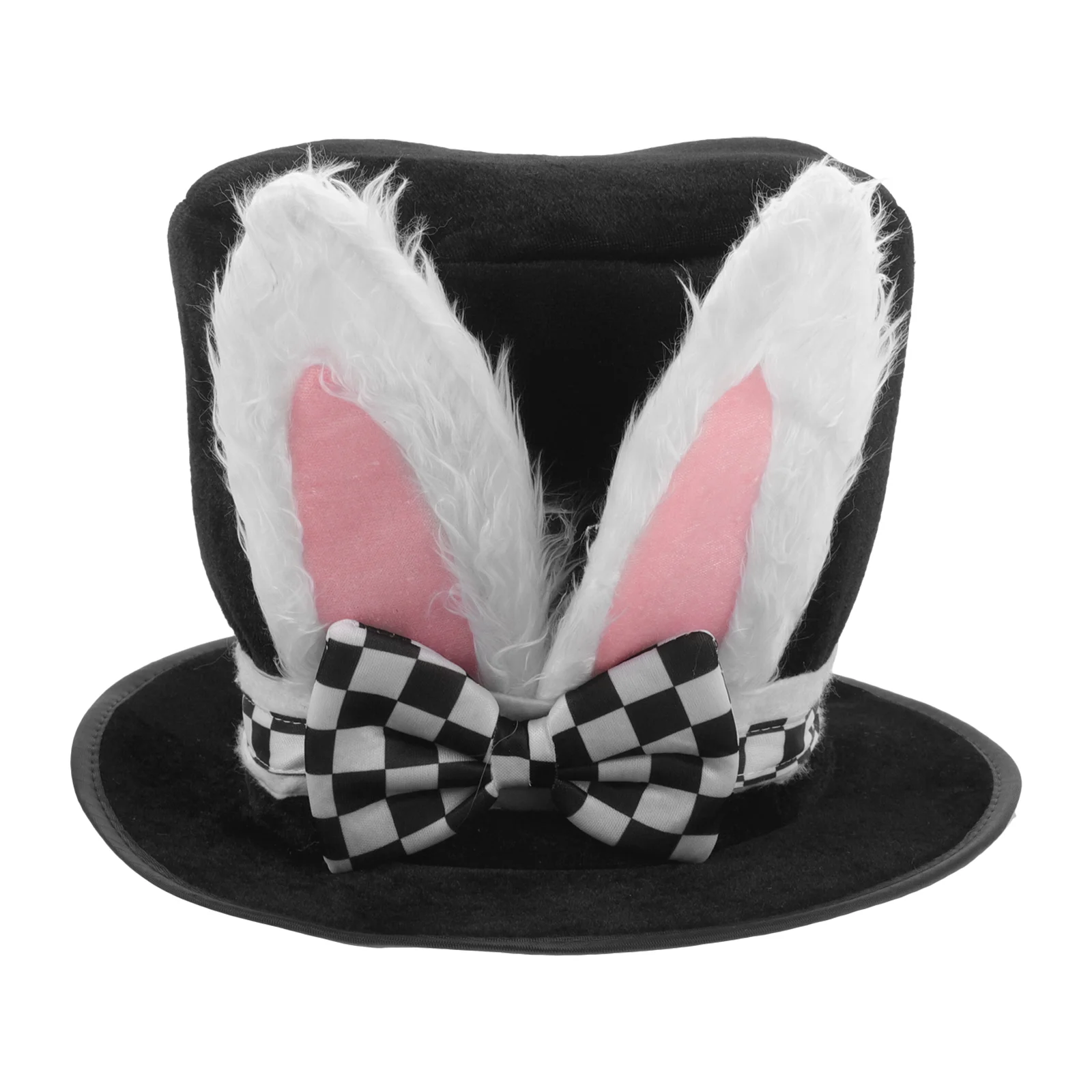 

Carnival Hat Unisex Cap Stuffed Bunny Halloween White and Green Stripes Women's