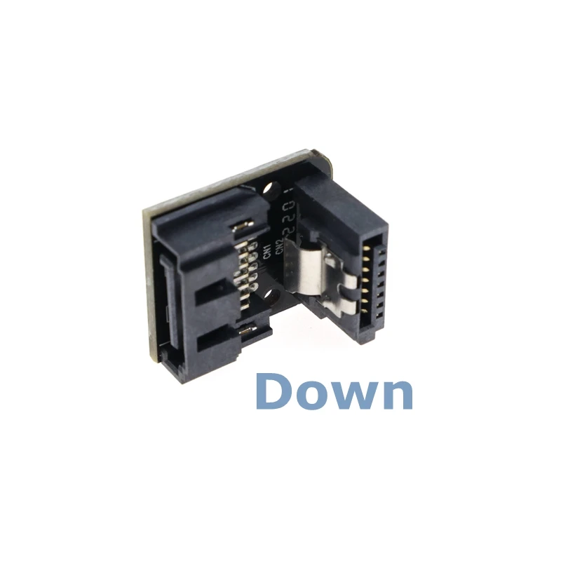 SATA 7Pin Female to Male 90 Degree Angle Elbow Adapter Computer Case Motherboard SATA Serial Data Cable with Lock