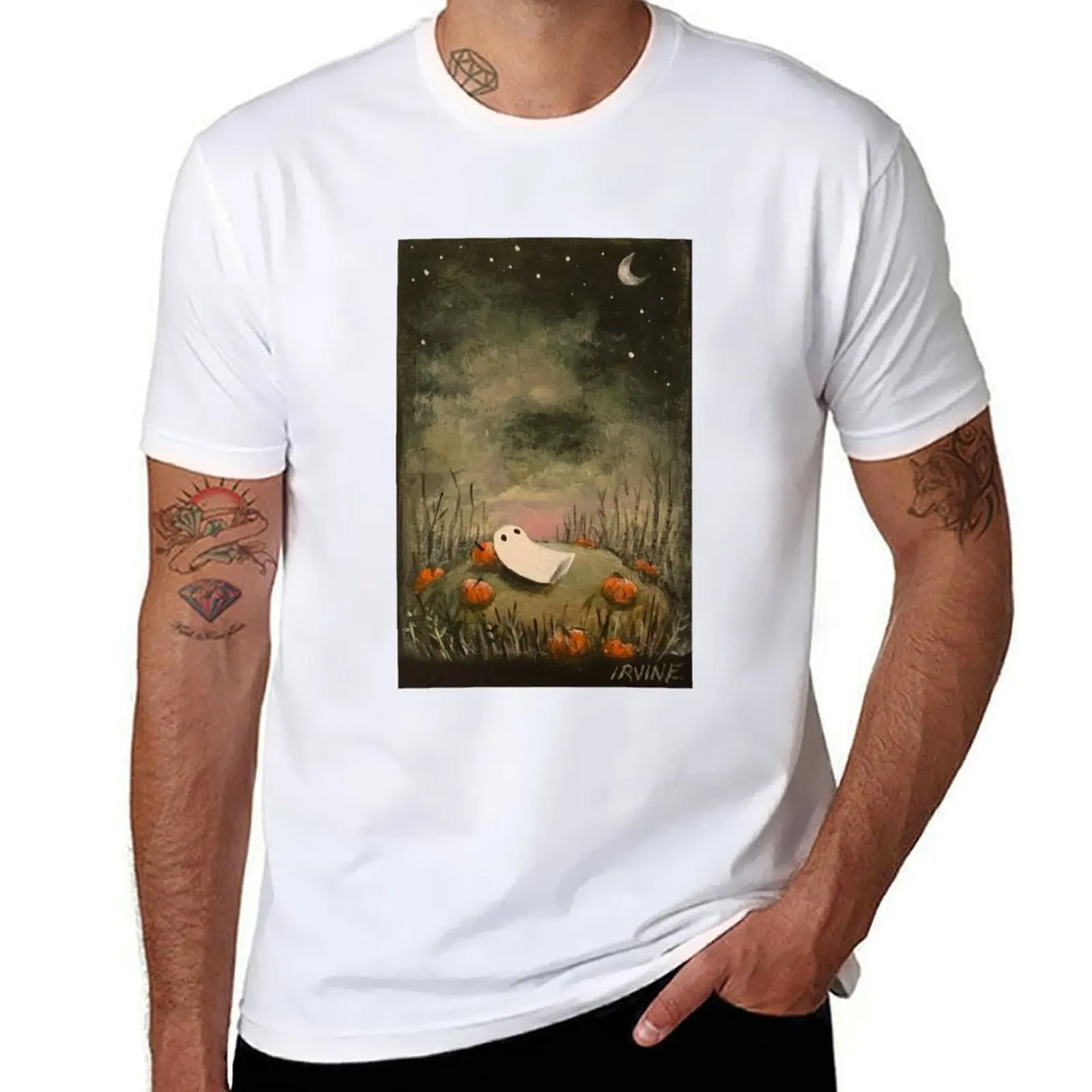 

Gazing at the Moon T-Shirt man t shirts cotton t shirt custom print T-Shirt