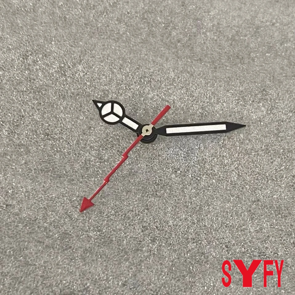 NH35 стрелки с черными краями, белые стрелки Mercedes Medsey Benz Pointer для NH35/36/4R/7S SEIKOMovement, зеленые светящиеся детали часов