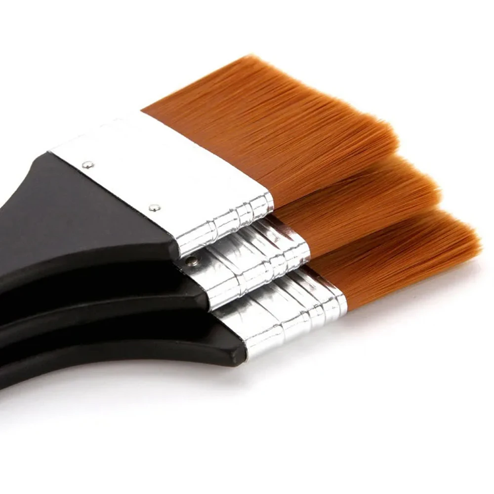 1/3/4/7 قطعة فرش طلاء مسطحة لطلاء الأكريليك، مجموعة فرش طلاء فنية زيتية، فرش طلاء حرفية لتطبيق جيسو، أكريليك P #4