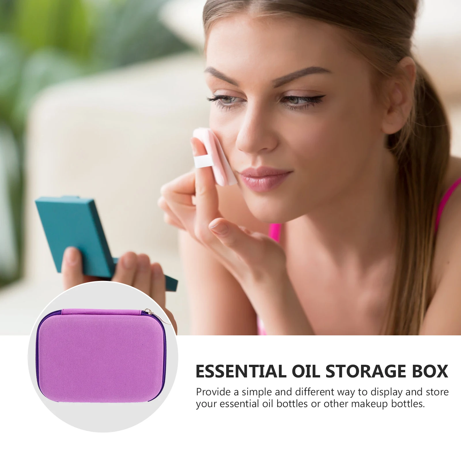 

EVA Essential Oil Storage Box 10 Grids Travel Bag Mini Pouch Bottle ganizer Nail Polish Holder Makeup Brush Case