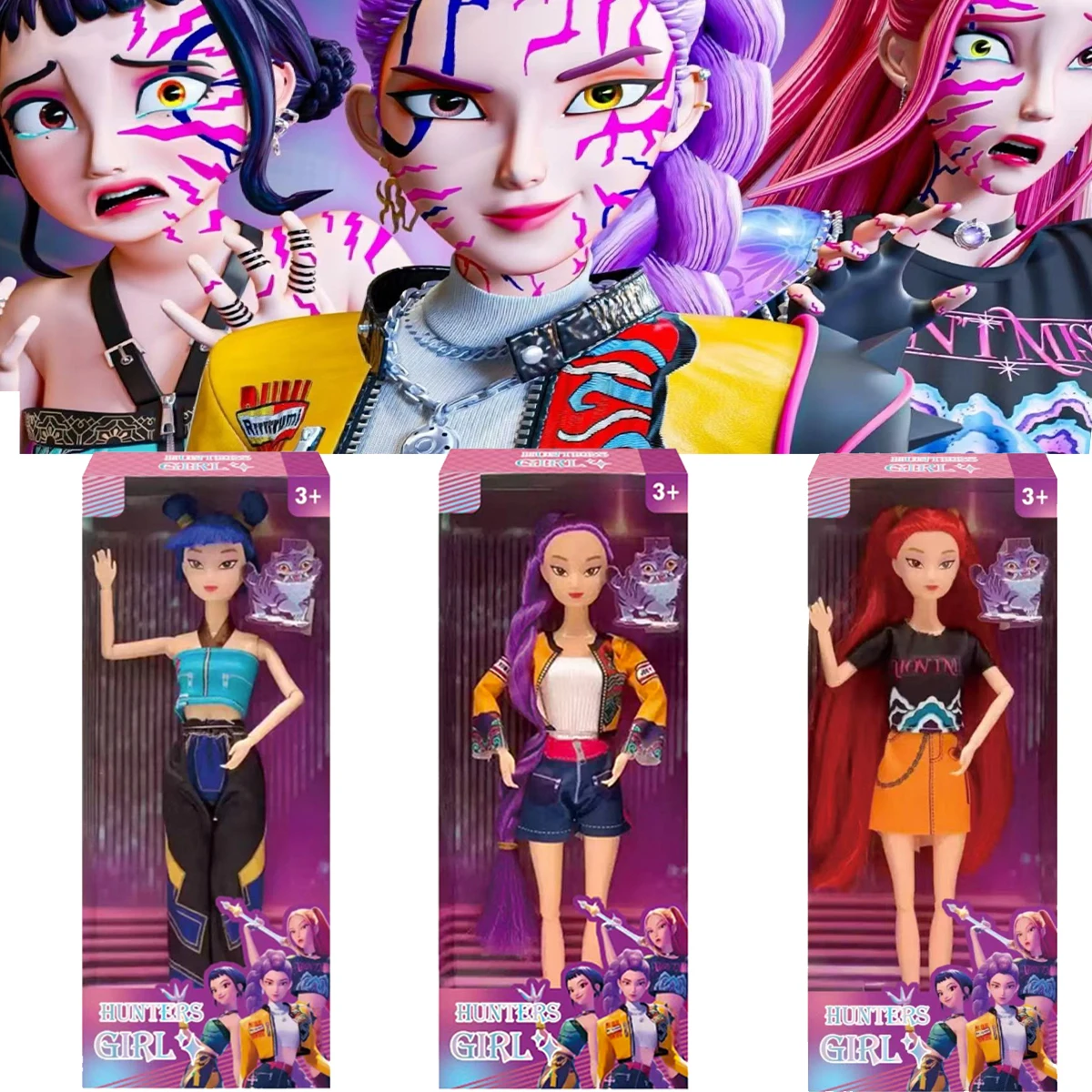 HOT Nieuwe Demon Hunters action figure Speelgoed Rumi Mira zoi KPop Demon Hunters Karakter Vinyl Masker Beeldje Fan Club Verjaardagscadeautjes