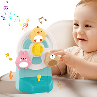 Baby Ferris Wheel Rotating Music Box Cartoon Animals Music Box Bed Bells Educational Toys for Baby Dining Table Suction Cup Toys