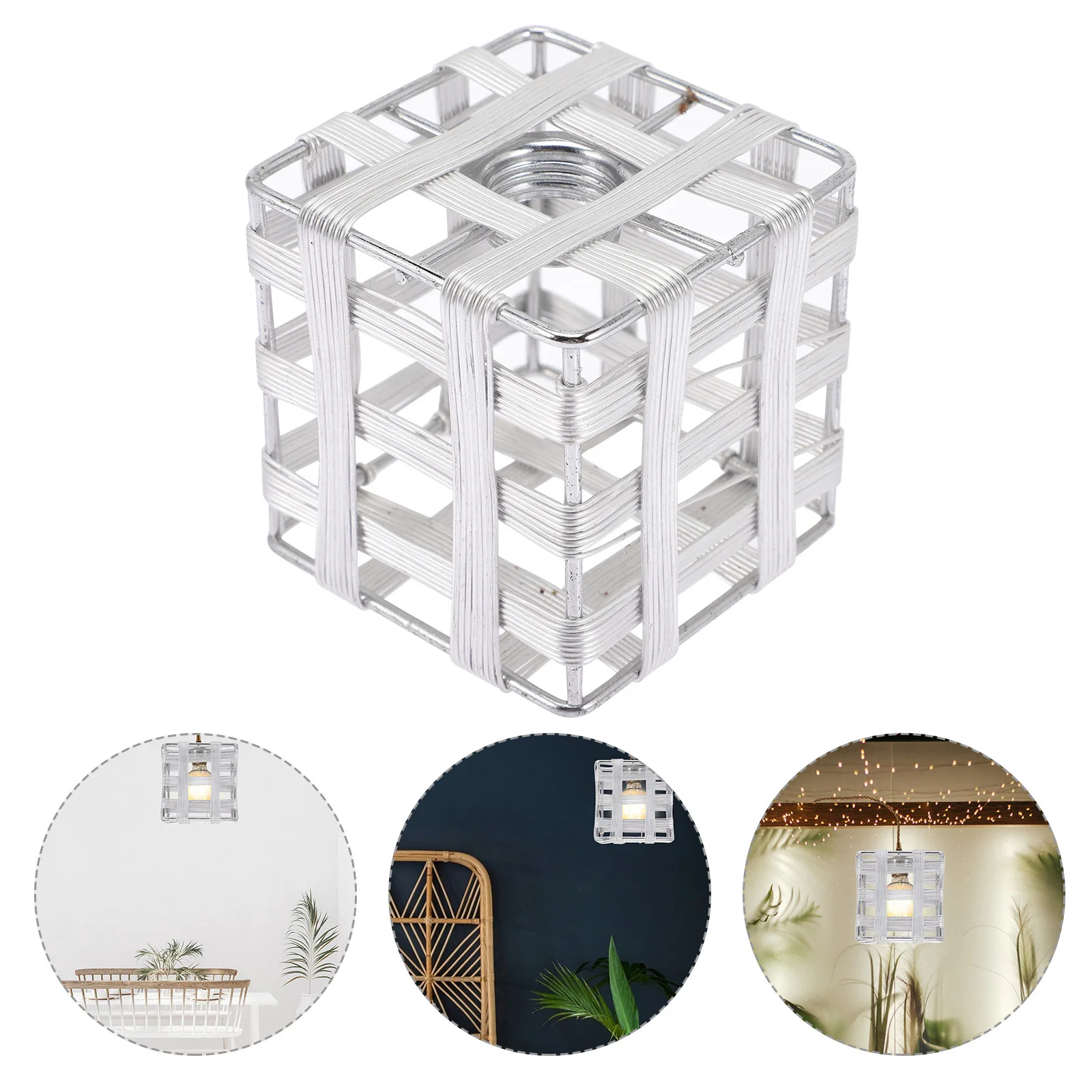 

Aluminum Weaving Lamp Shade Modern Indoor Light Cover Durable Metal Ceiling Pendant Light Accessory for Home Hotel Living Room