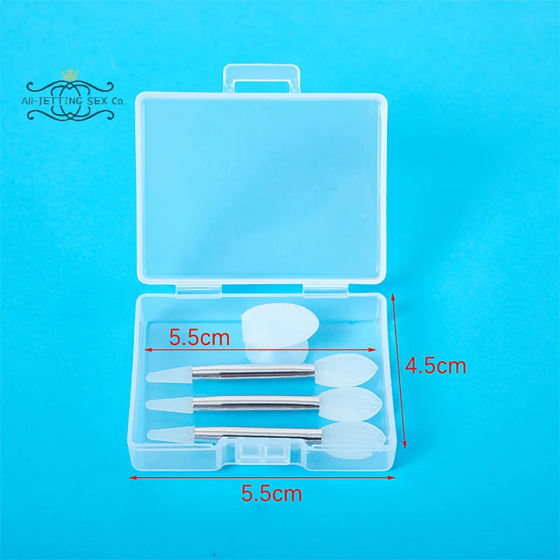 1Set Soft Silicone Lip Balms Lip Mask Brush With Sucker Dust Cover Lipstick Cosmetic Makeup Brushes Lipstick Brush Storage Box