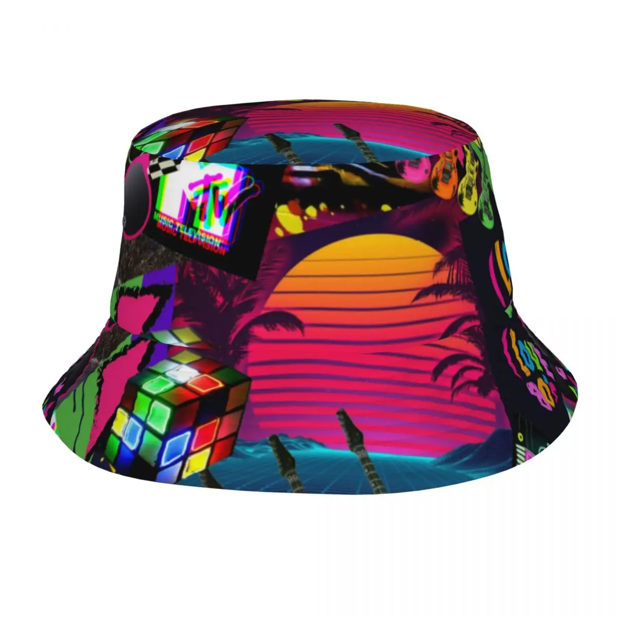 Ultimate Eighties Bucket Hat For Unisex Pop Music Fisherman Hats Classic Beach Travel Caps Personality Outdoor Graphic Visor Hat