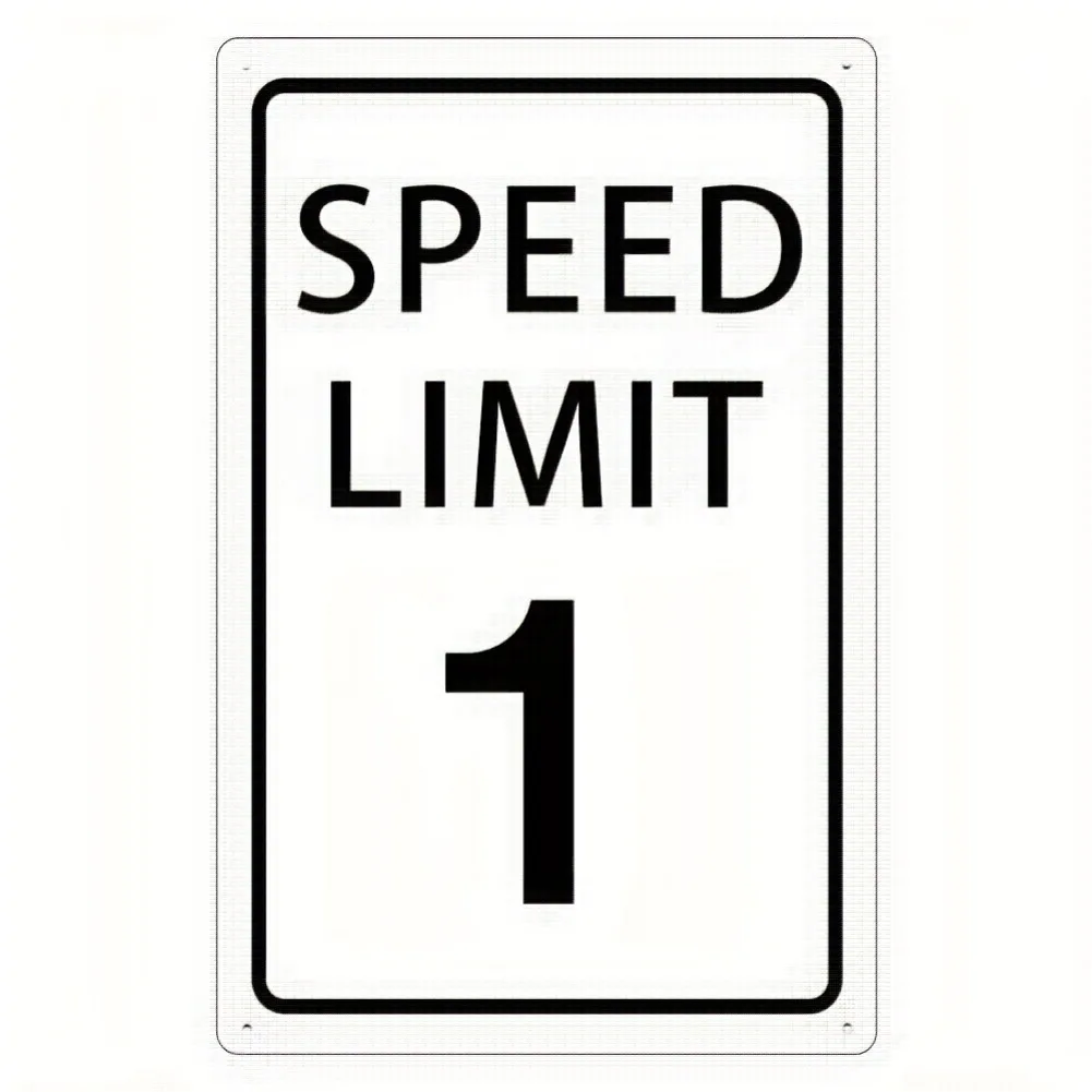 Speed Limit 1 Metallschild – 20,3 x 30,5 cm Vintage-Wandkunst für Zuhause, Garage, Bar, Café und mehr – wasserdichtes und staubdichtes Retro-Dekor