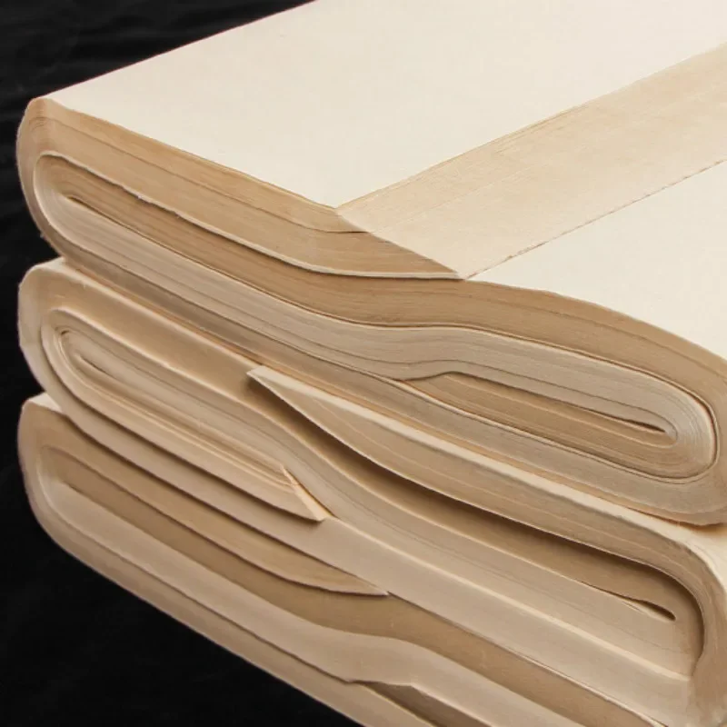 100 Sheets Xuan Paper Chinese Papel Arroz Calligraphy Writing Chinese Painting Sumi Rice Paper Thickening Semi-Raw Xuan Paper