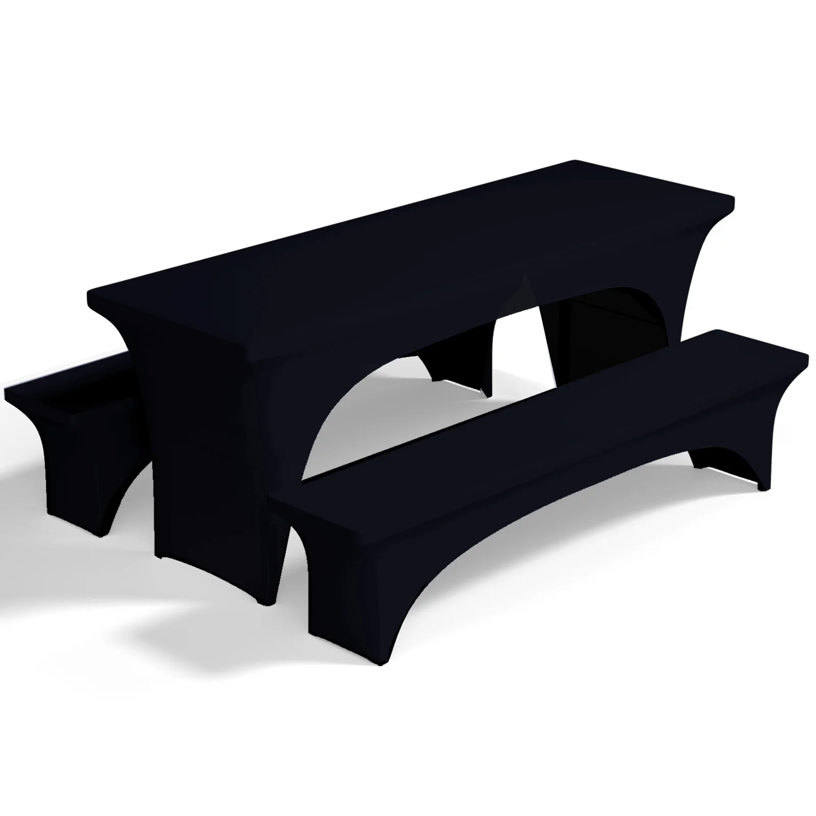 Biertischdecken, elastische 3er-Set, Tischdecken für Bierzelt-Set, Bierbankbezüge, Bierzeltbezüge für 70 cm große Tischbreite