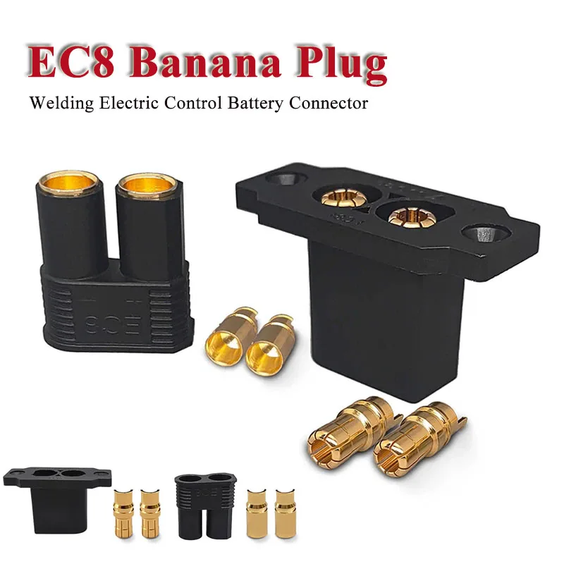 

EC8 Model Airplane Battery Plug Male Female EC8E Panel Can Fix High Current Welding Electric Control Battery Banana Connector