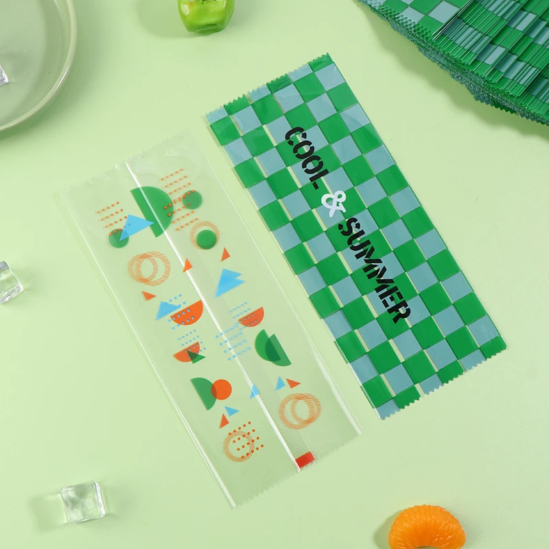 100Pcs Food Grade Ice Cream Bags Disposable Plastic Protective Cover Storage Machine Sealed Packing Bag