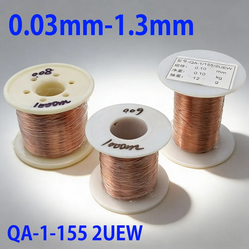 QA-1-155 2UEW Copper Lacquer Wire 0.03mm -1.3mm Cable Copper Wire Magnet Wire Enameled Copper Winding Wire Coil Copper Wire