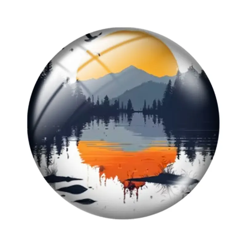 Sunrise Sunset Coastline Scenery  12mm/18mm/20mm/25mm Round Photo Glass Cabochon Demo Flat Back Making Findings