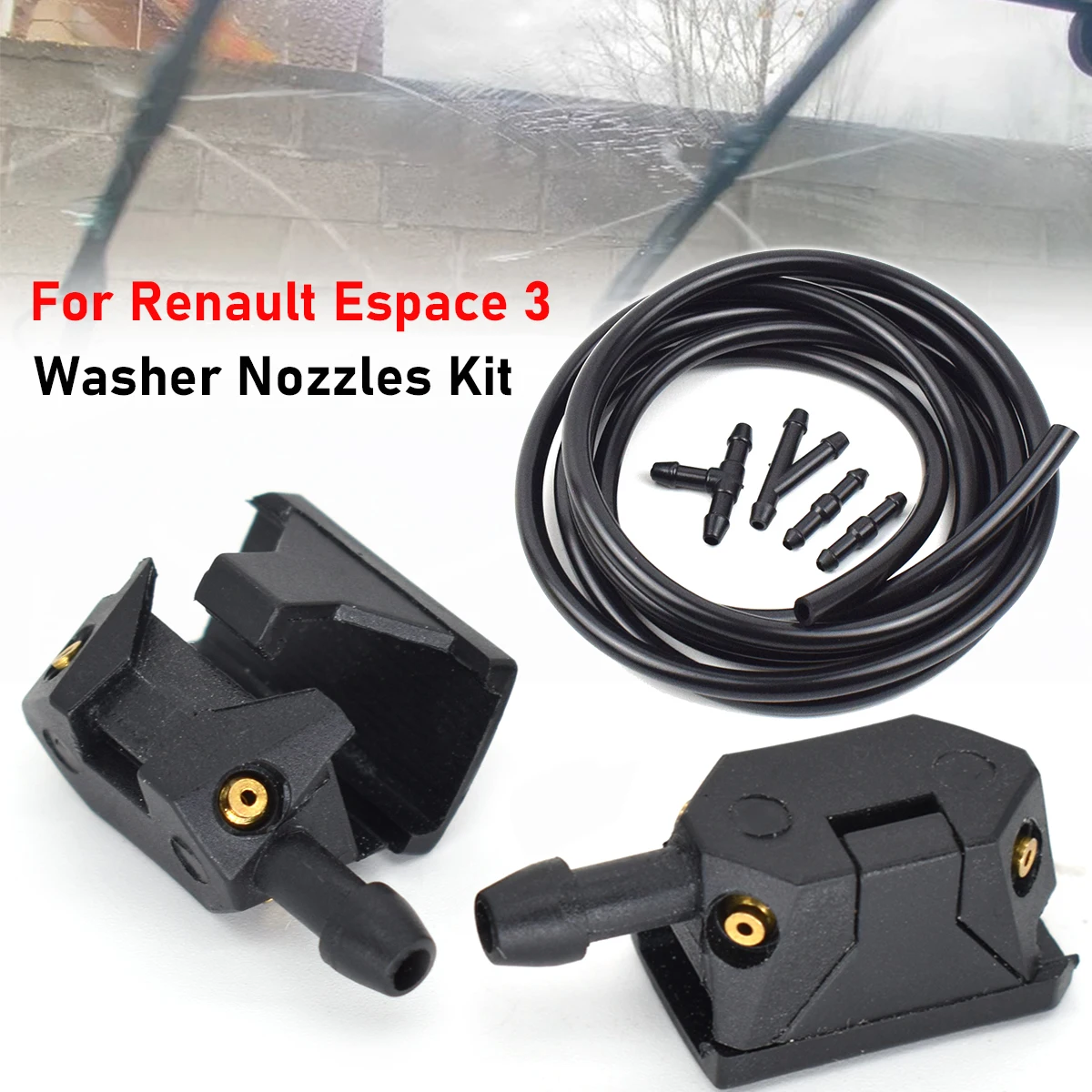 

Car Windscreen Washer Wiper Blade Water Spray Jets Nozzles For Renault Espace 3 Grand 1996 - 2002 Avantime Enviro 2000 Sanjiang