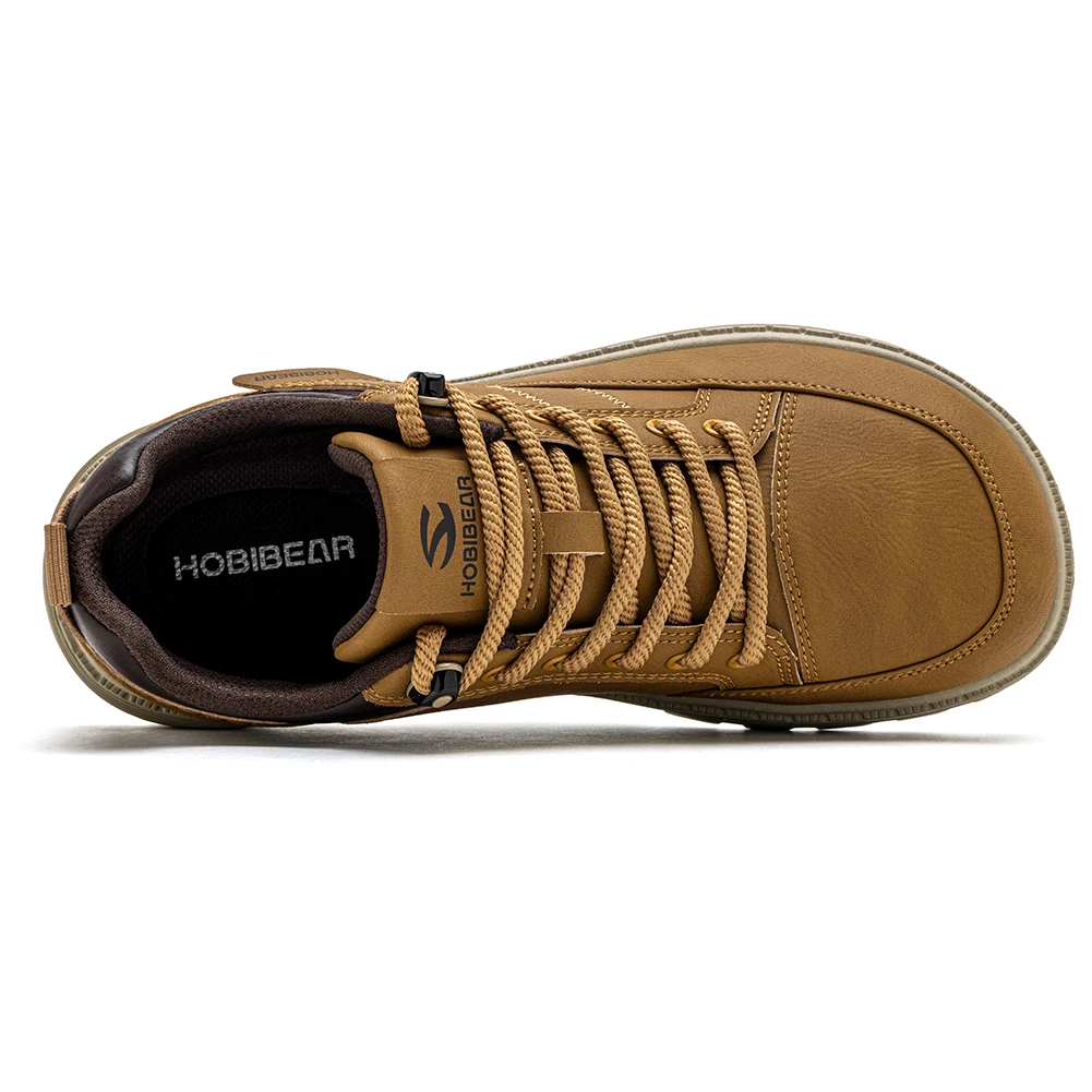 HOBIBEAR Herren Oxford-Schuhe mit breiter Passform, klassisches Kunstleder, Business-Schuhe mit klobigem Absatz, Retro-Freizeitschuhe zum Schnüren – Detail 6