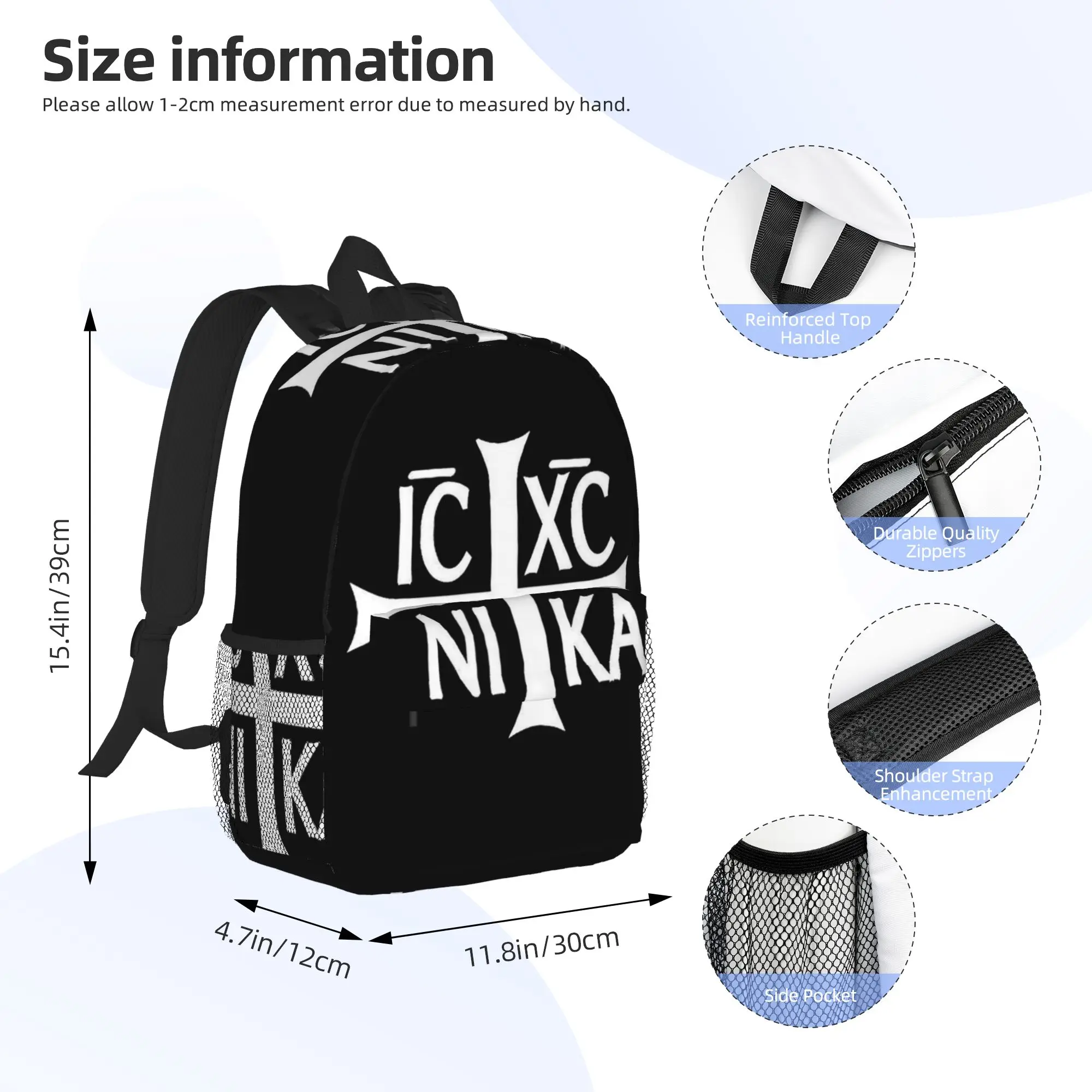 Ic Xc Ni Ka Backpack Hot Sale Daypack Large Capacity Boys Girls BookBag Shoulder Bags for Men Women School Bag