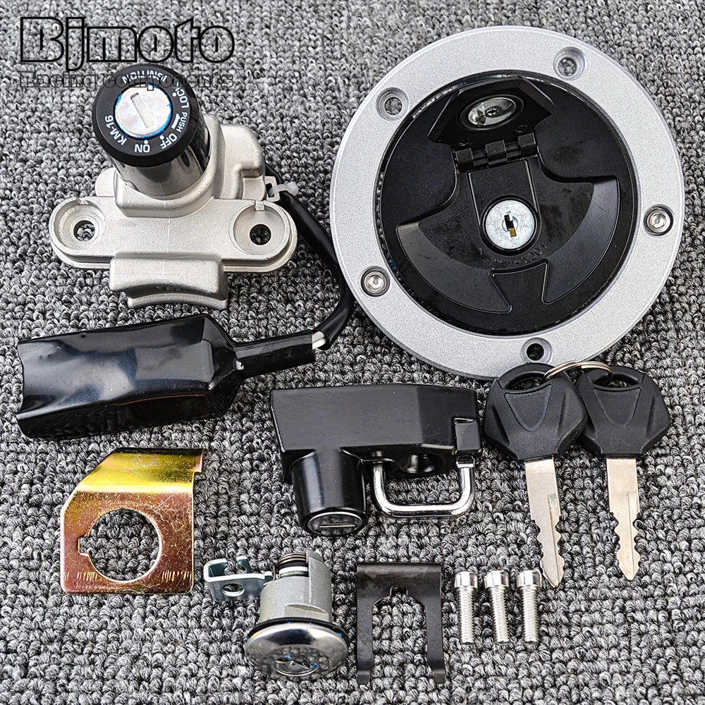 Fuel Gas Cap Ignition Switch Seat Lock with Key Kit  For Kawasaki BR125 Z125 PRO 2020-2023 27005-0685 27016-5415 51049-0752