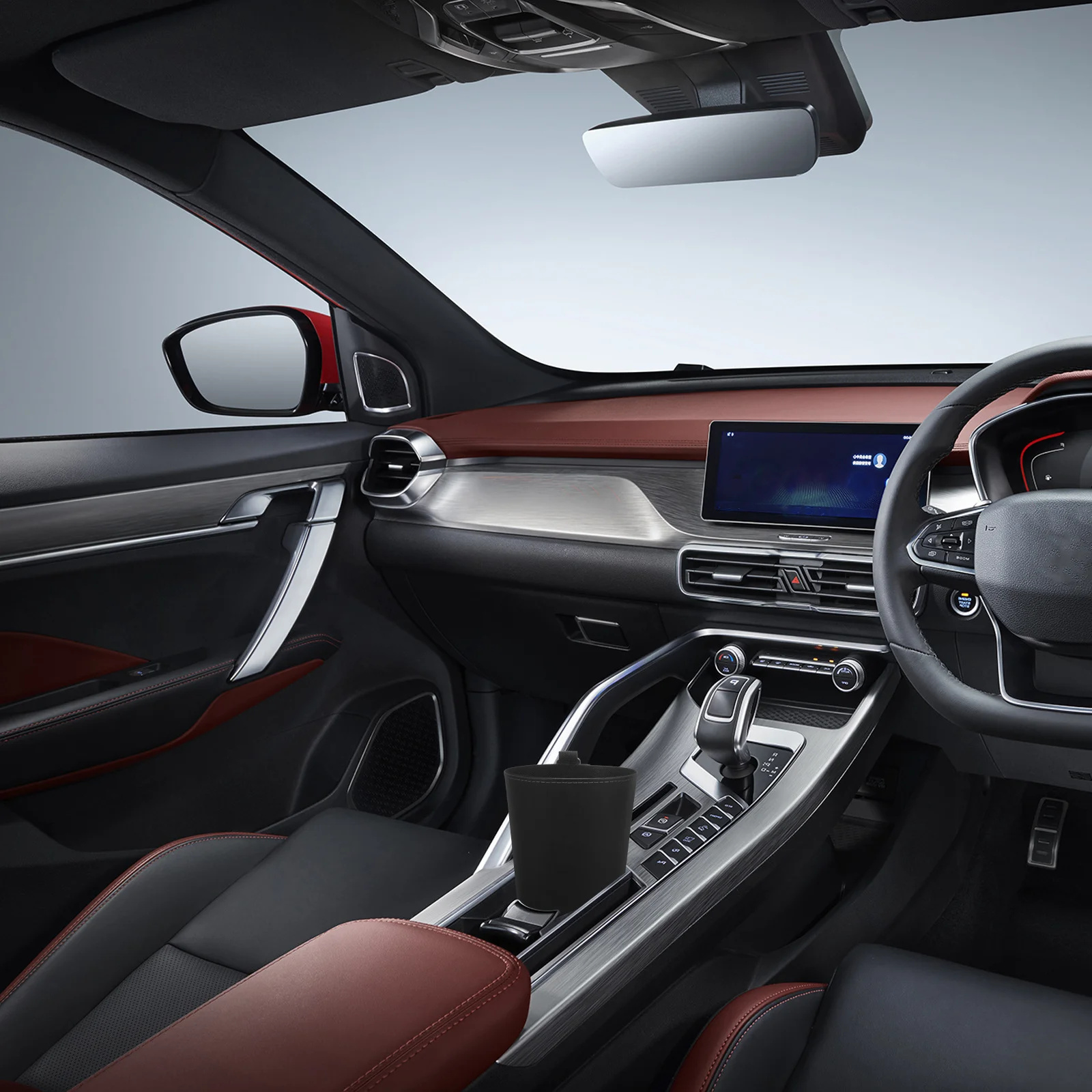 

Elegant Car Trash Can Portable Waste Bin for Small Spaces Vehicle Interior Cleanliness Auto Accessories