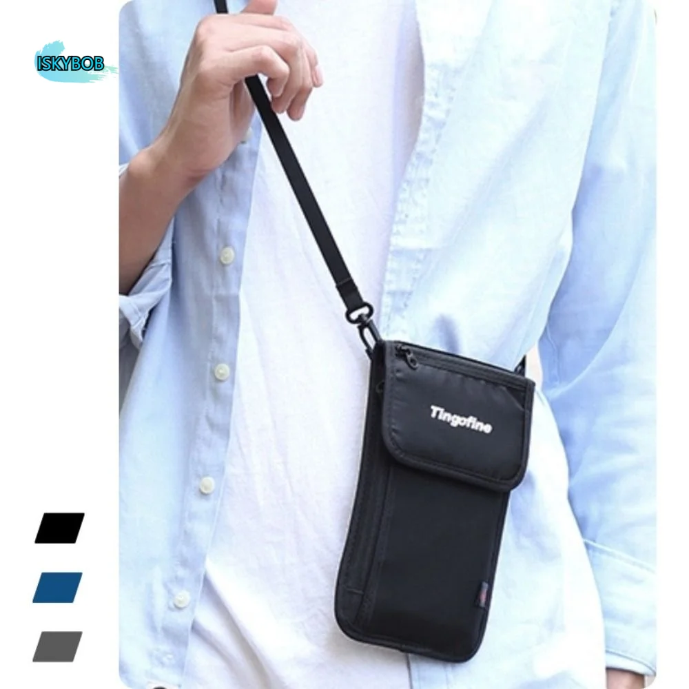 

Anti-Theft Travel Document Card Bag Adjustable Waterproof Travel Neck Wallet Multi-Function Portable Waterproof RFID Storage Bag