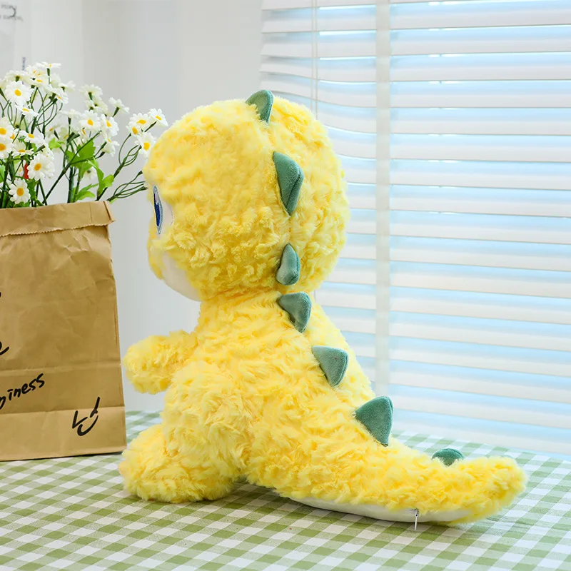 Lovely Dinosaur Plush Tyrannosaurus Rex Doll Yellow Green Toy Stegosaurus Pillow Cushion Gift For Children