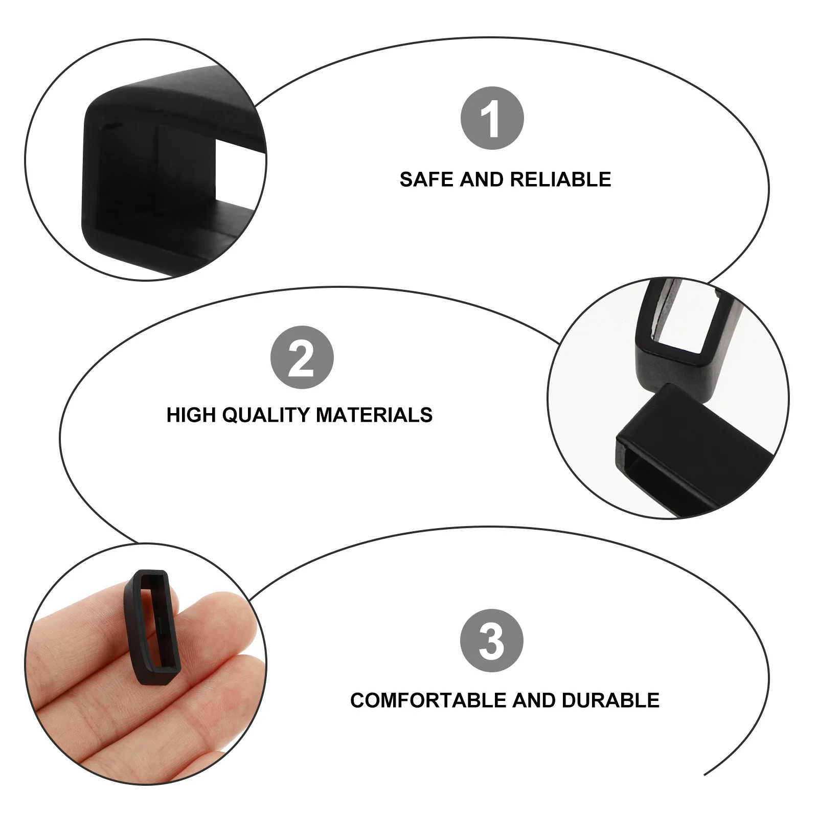 

6Pcs Watch Band Connector for High-Quality Tpu Loop Replacement Buckle Holder Easy Install Strap Keeper Watch Strap