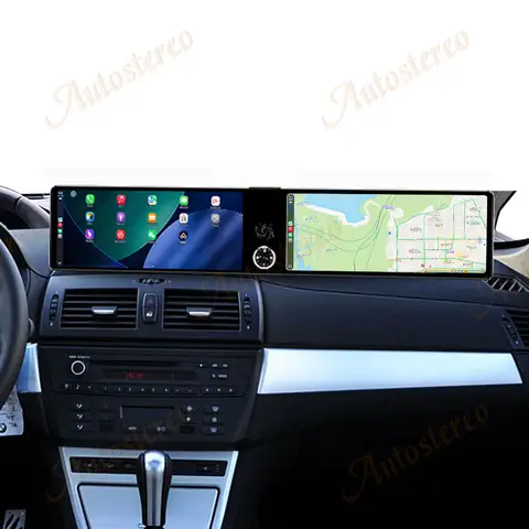 Dual Screen Android14 ID9 Car Radio Carplay Screen For BMW X3 E83 2005-2010 Auto Multimedia Player GPS Navigation Head Unit