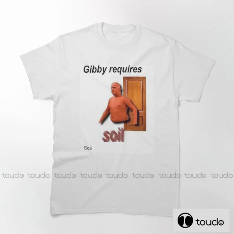 New Gibby Requires Soil Unisex Black Tshirt Men T Shirt Cotton Tshirt Men Summer Fashion T-Shirt