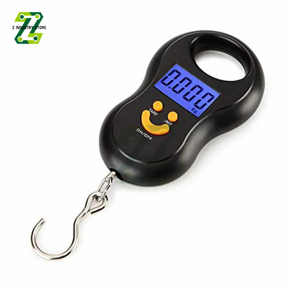 50Kg 10g Electronic Hanging Scale LCD Digital Scale BackLight Weights Pocket Scale Luggage Scales