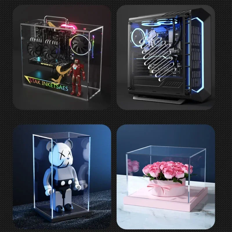 ความโปร่งใสสูงอะคริลิคโปร่งใสพลาสติกโปร่งใสแก้วอินทรีย์ Board Diy Handmade วัสดุหนา 1-15 มม