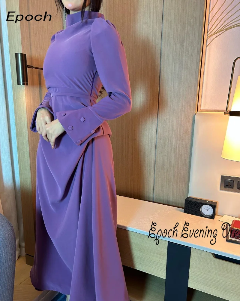 Epoch Long Evening Dress فساتين السهرة Elegant Full Sleeve O-Neck A-Line Formal Fashion Party Gown For Sexy Women 2024 New