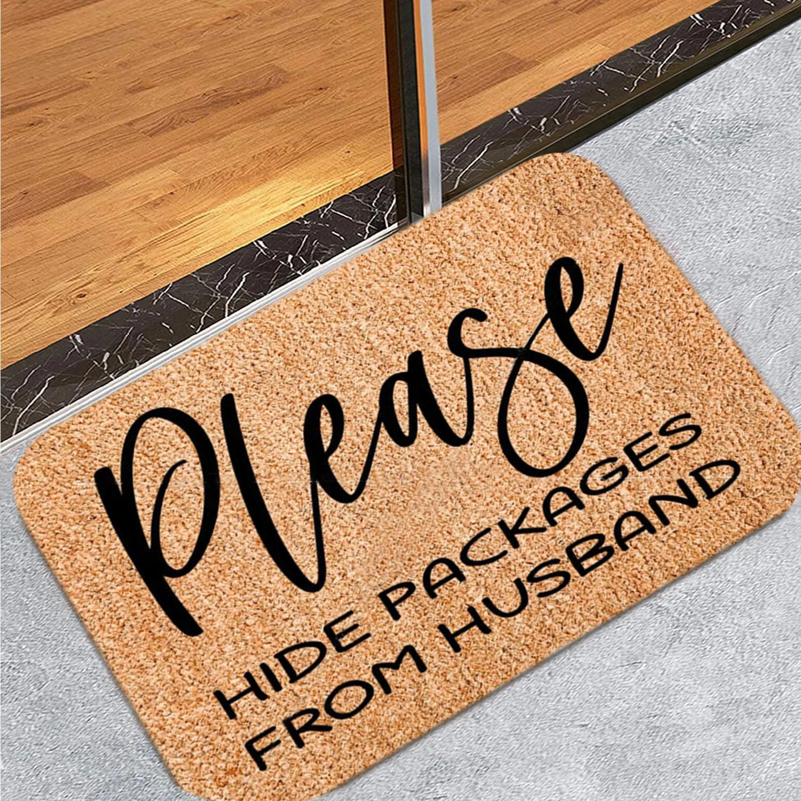 

Interesting Letter Printing Door Mats Simplicity Anti-Slip Bathroom Kitchen Foot Rugs Funny Home Decors