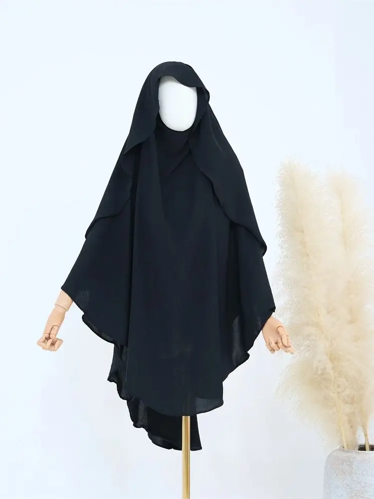 Ramadan Solid Khimar Abaya Dubaj Niqab Turcja Arabski Muzułmański Hidżab Islam Modlitwa Ubrania Dla Kobiet Djellaba Turban Musulmans Femme