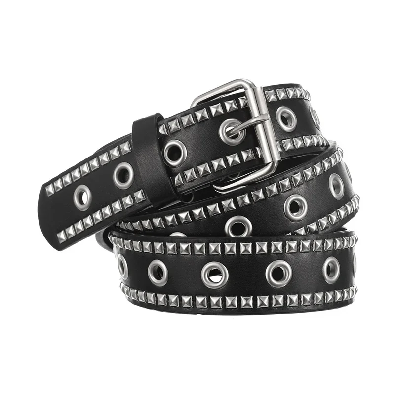 Fashion New Bronze Bullet Belt Metal Belt Men And Women Punk Hardware Jeans Belt Y2K Belt Designer Belt Women's Belt