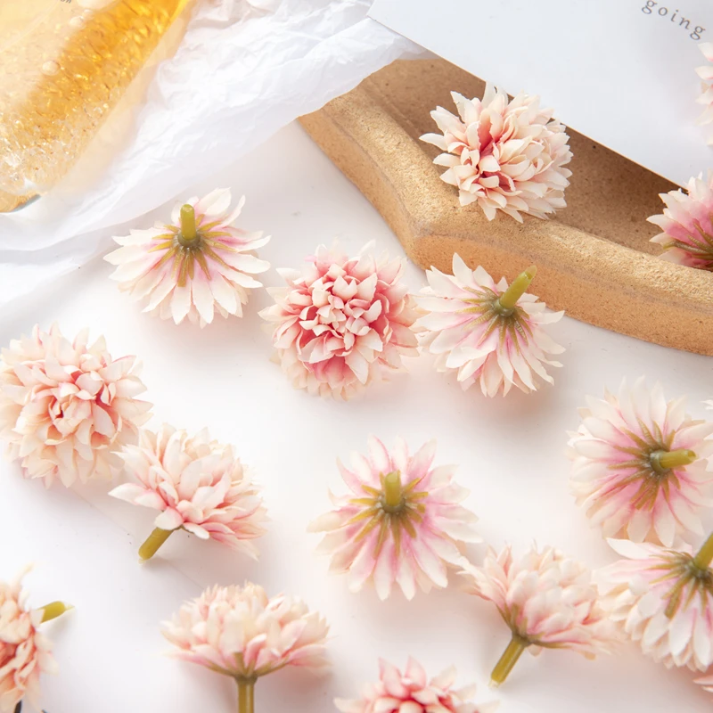 50PC Künstliche Blumen Sammelalbum Diy Geschenk Pralinenschachtel Hochzeit Garten Rosenbogen Weihnachtsdekorationen für Zuhause Gefälschte Seide Nelke – Detail 14