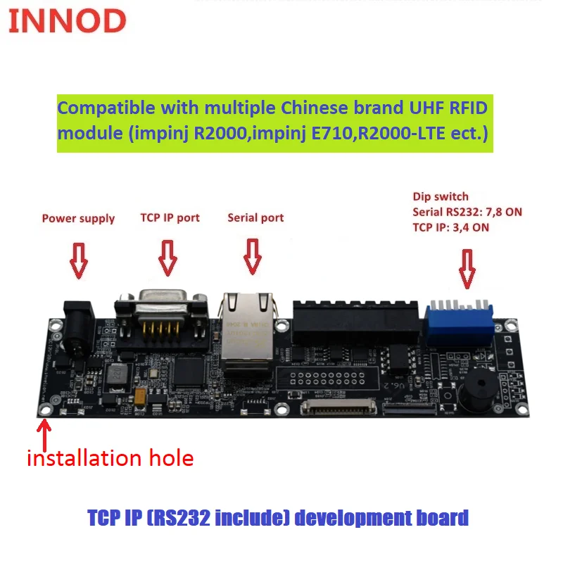 865Mhz UHF RFID Module TTL Uart Impinj E710 Chip 4 Ports RFID Reader UHF 915Mhz Multi-Tags 500 Tags/sec For Embedded System