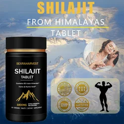 Organic Shilajit Tablet 100% Pure Himalaya Hormone Balance 85+ Trace Mineral Original Supplement for Men Performance E-rection