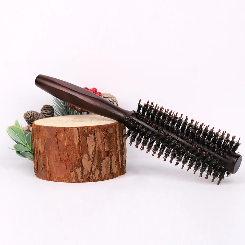 Boar Bristle Hair Brush Natural Wooden Wave Brush for Women Straighten Brush Hair Comb Handle Hairdressing Tools Wood Hairbrush