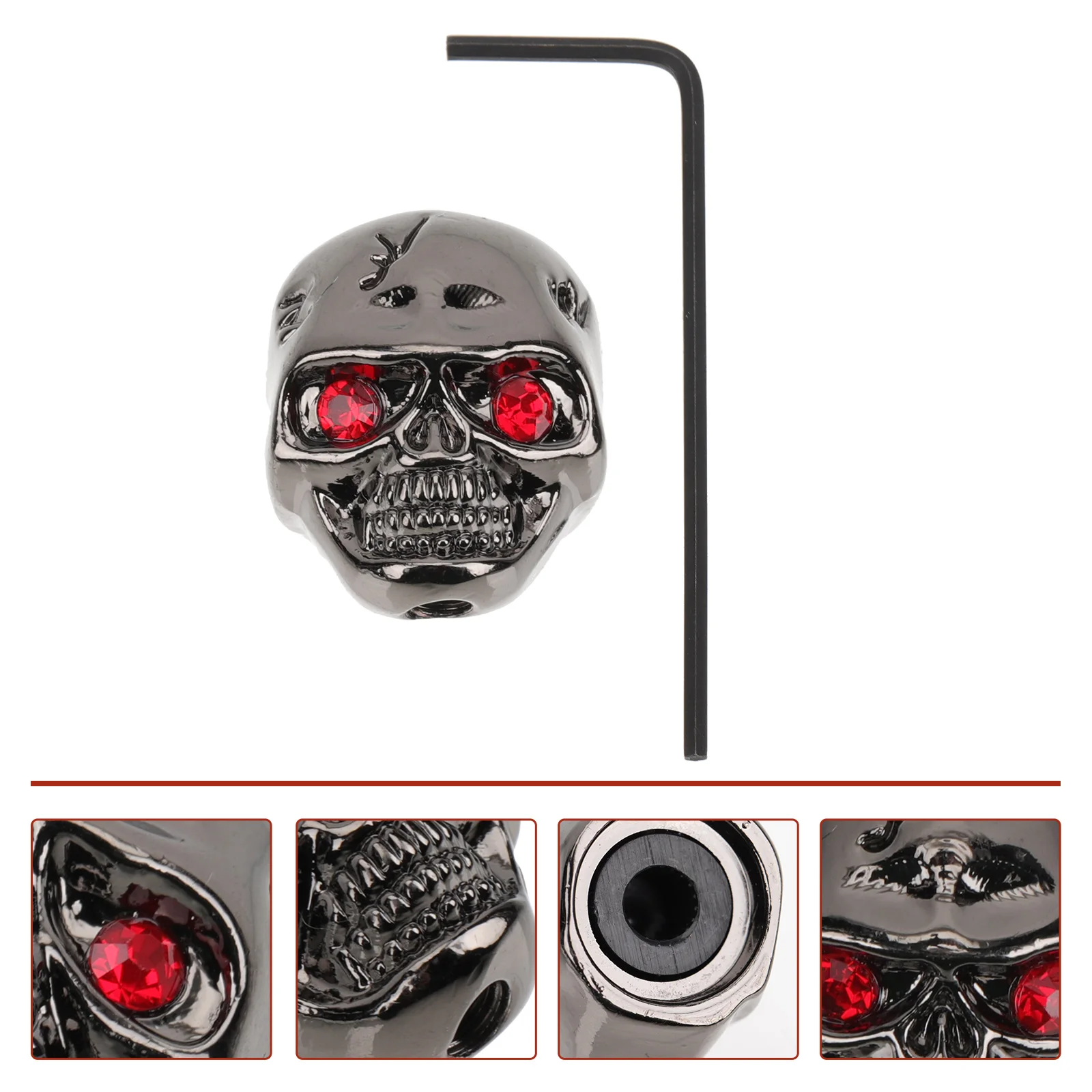 

1pcs Skull Design Metal Volume Control Knob Bass Amplifier Audio Rotary Replacement Part Electric Guitar Accessory Gift For
