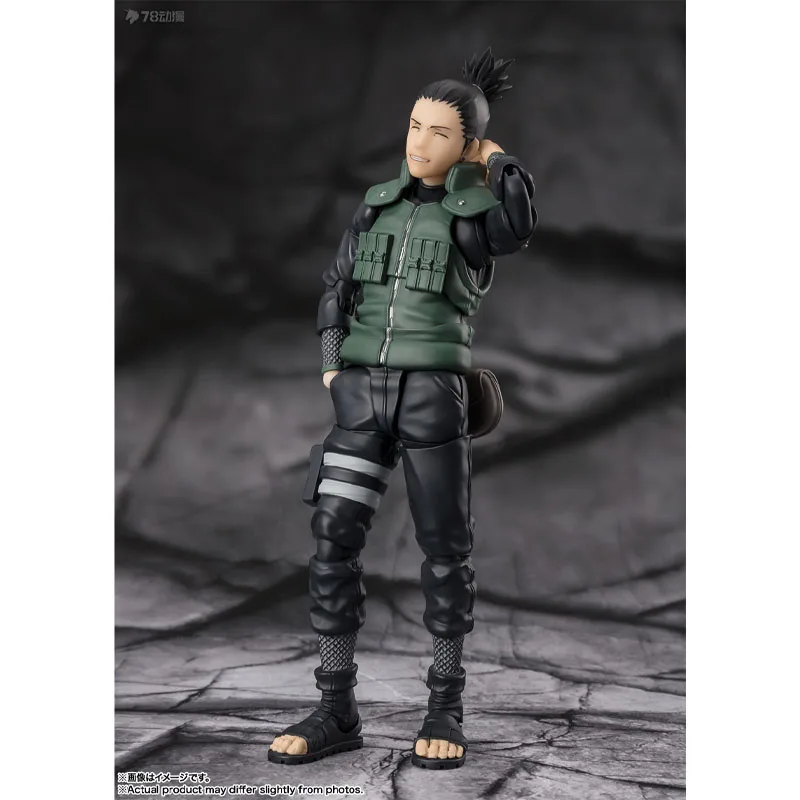 Bandai genuino S.H.Figuarts figura de Anime Shikamaru Nara 145mm figuras de acción de juguete para niños regalo adornos de modelos coleccionables