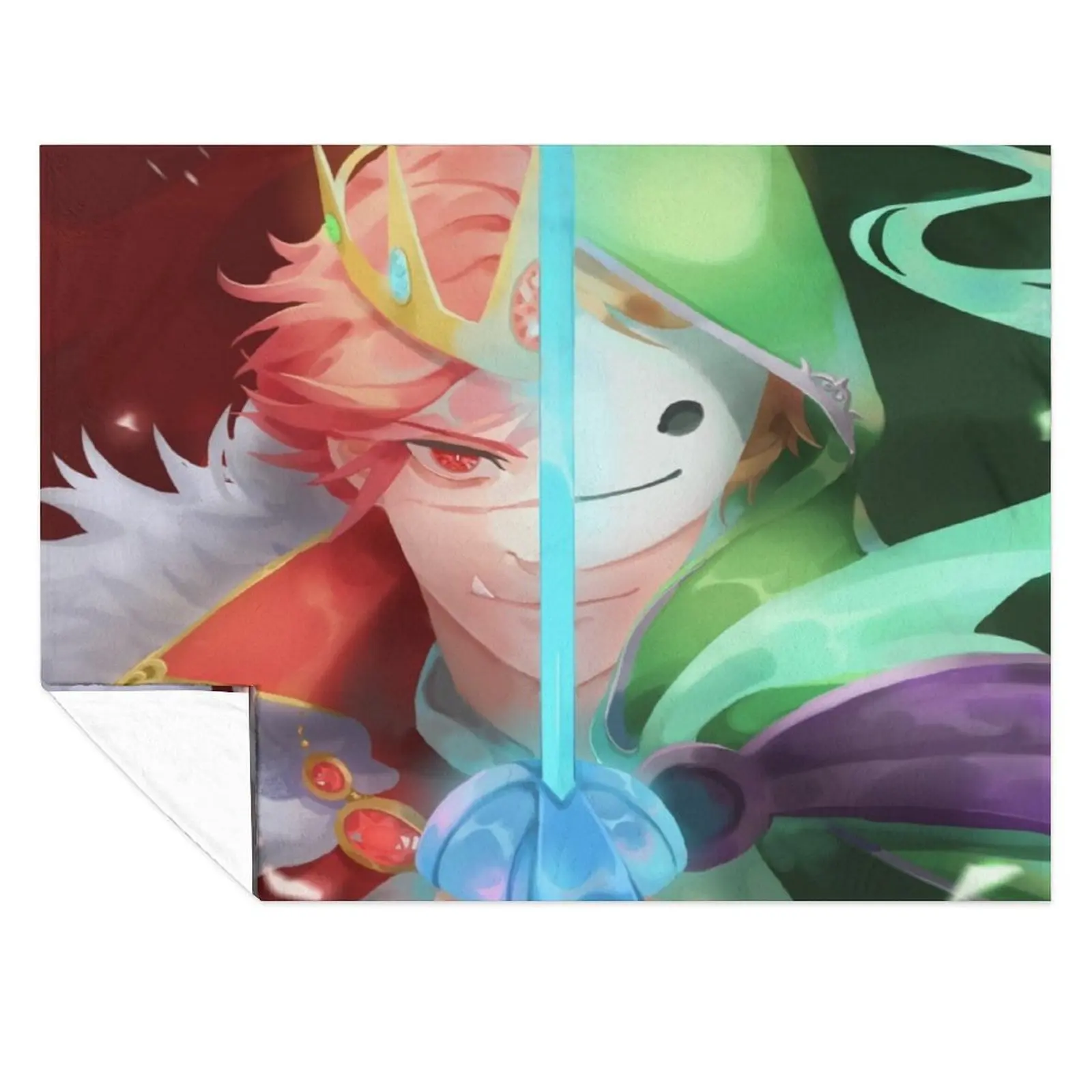 

Technoblade vs Dream Duel Throw Blanket heavy to sleep Decoratives Warm Blankets