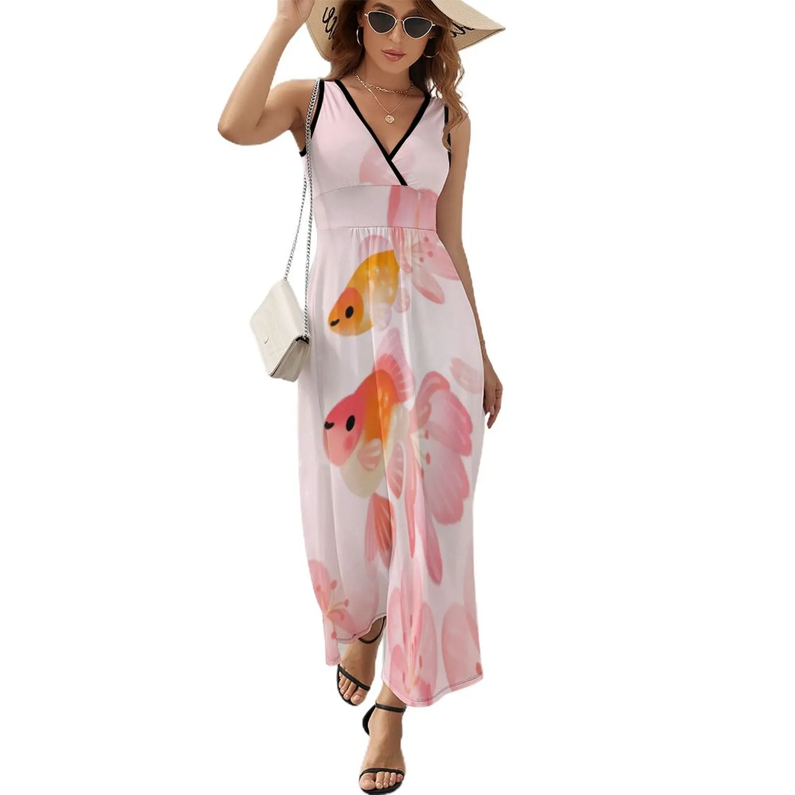 

Cherry blossom goldfish 1 Sleeveless Dress clothing women summer 2023 dresses for prom women's summer clothing 2023