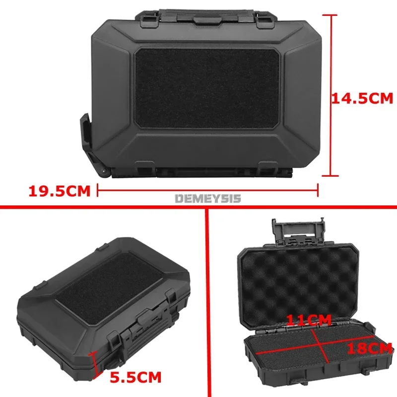 Outdoor Hunting Tools Hard Carry Case Waterproof Tactical Pistols Accessories Storage Box Shockproof CS Shooting Molle Case