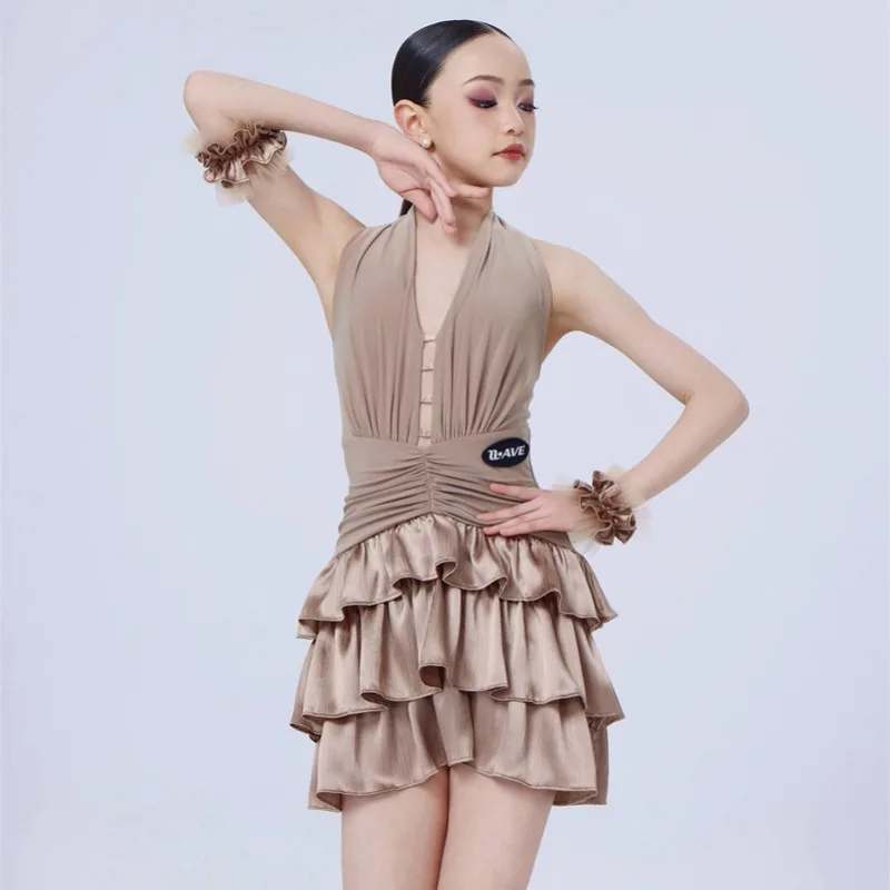 

UK Latin Dance Leotard Premium Practice Dress for School Girls & Kids, High-End Training Wear ballroom dance costumes