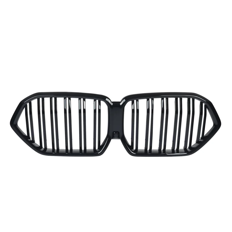 

Gloss Black Single Double Slats Diamond Grill Bumper Kidney Mesh Grille for BMW X6 G06 Series 2020-2023 M Style Facelift