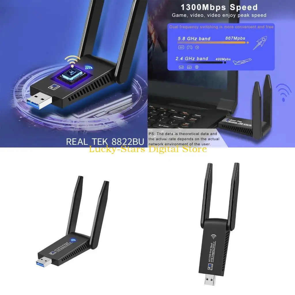 

T3EE USB Wi -Fi Adapter WLAN -приемник Двойная беспроводная сеть 2,4 г Wi -Fi