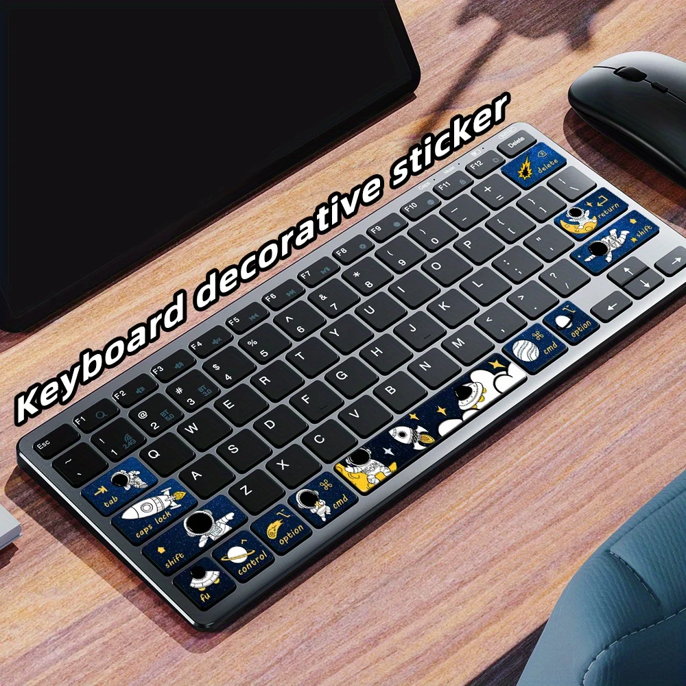 Cartoon Style Partial Keyboard Stickers Special For MacBook Air, Laptop Keyboard Skin Vinyl Decals